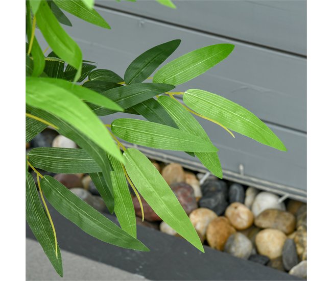 Bambú Artificial PE HOMCOM, hogar - decoración hogareña Verde