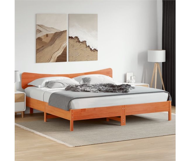 Cabecero cama - Mueble cabecero 185 Marron