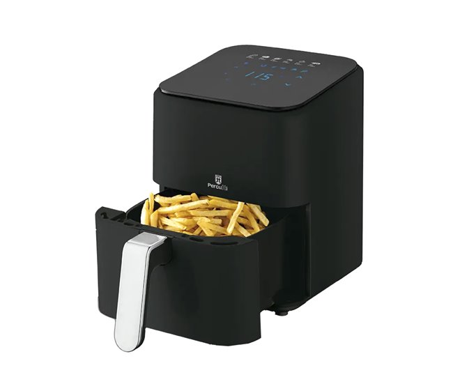 Freidora de Aire Sin Aceite Percutti 4L 1200W Display digital Negro