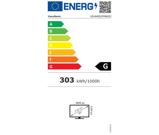 Pantalla Táctil Interactiva IFP8633-G Negro