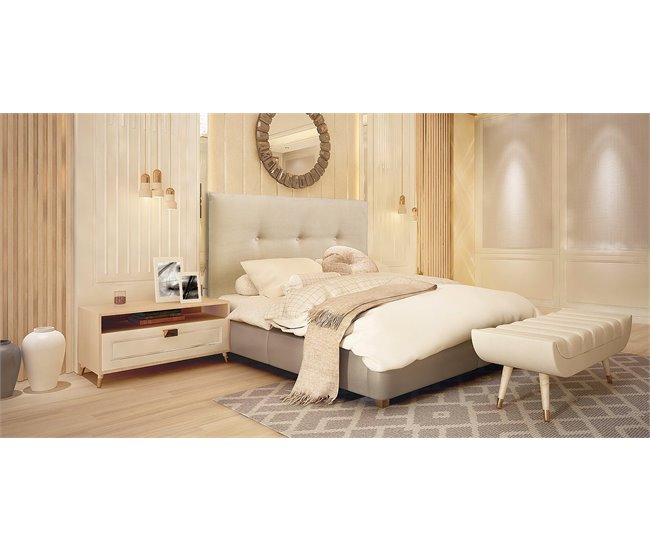 Cabecero RUBENS 160x115x12cm tela Beige