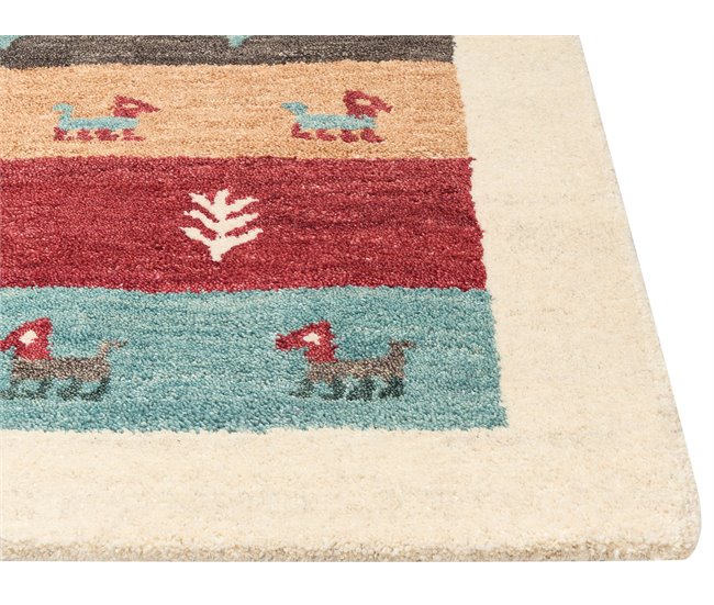 Beliani Alfombra de pelo corto SARILAR 80x150 Multicolor