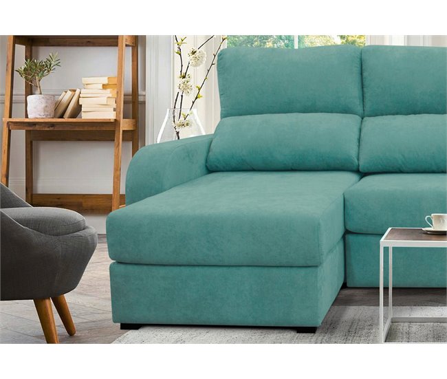 Chaise longue convertible en cama tela APRIL Verde