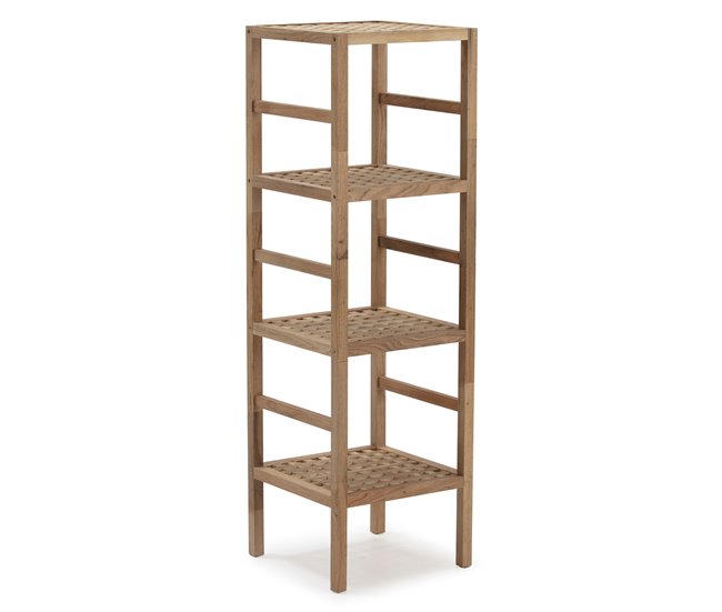 Estantería Alam de madera de nogal, 117,5 cm altura Madera