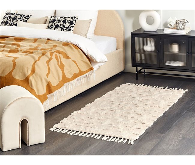 Beliani Alfombra de pelo corto ITANAGAR 80x150 Beige