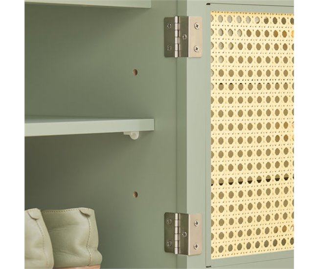 Banco Zapatero con 2 Puertas y 3 cajones FSR129-GR SoBuy Verde