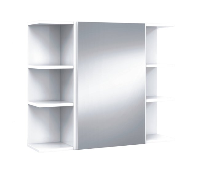 Armario mural efecto madera 40 Blanco Brillo