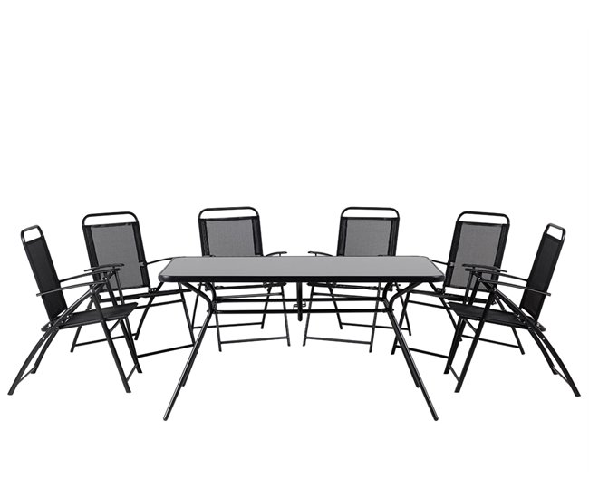 Beliani Conjunto de comedor LIVO Negro