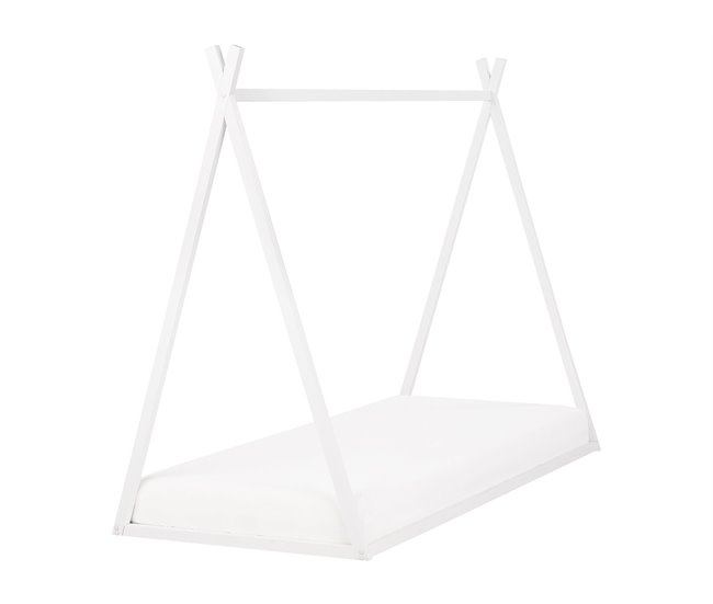 Beliani Estructura de cama Madera de pino SAURAT 94x206 Blanco