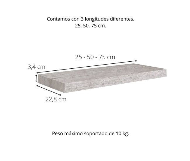 Acomoda Textil – Estantería para Pared 50 Blanco Brillo