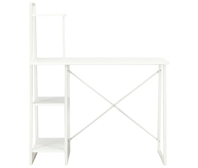 Escritorio Violín con estantería 102x50 Blanco