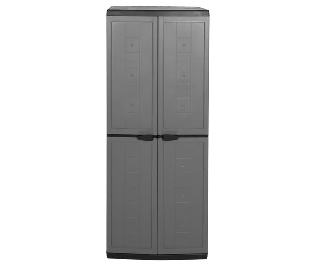 Curver Armario alto resina 3 estantes Gris