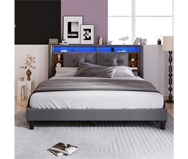 Camas de matrimonio 169x223 Gris