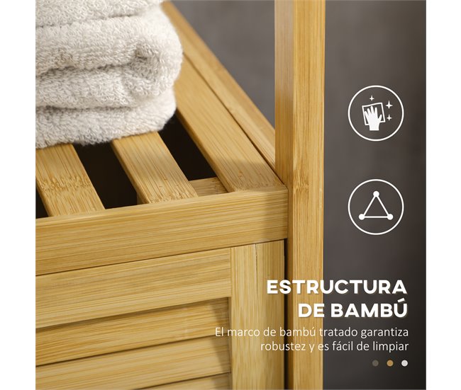 Estantería para Baño Bambú kleankin, hogar - baño 33 Marron