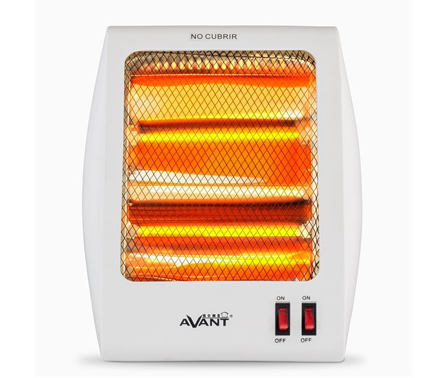 ESTUFA ELÉCTRICA DE CUARZO CON 2 TUBOS Blanco/ Gris