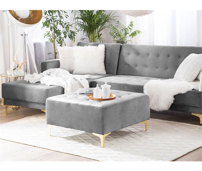 Beliani Reposapiés ABERDEEN Azul/ Verde