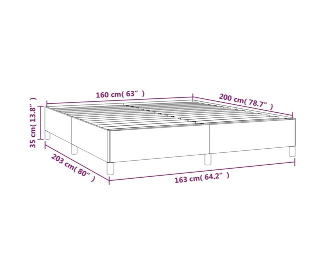 Estructura de cama 160x200 Blanco