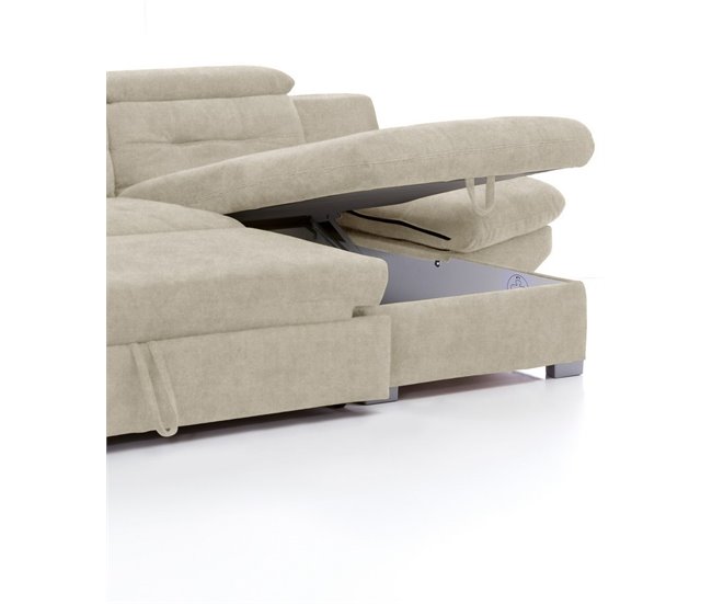 Chaise longue convertible en cama ETERNITY Beige
