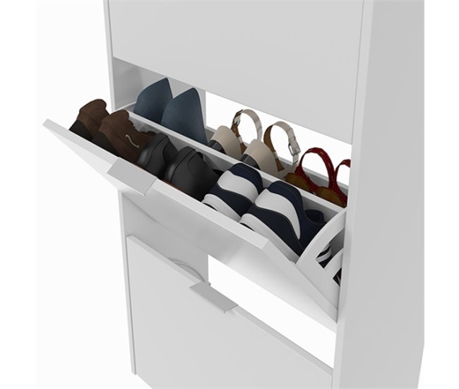 Mueble zapatero 3 Puertas Rubi 60 Blanco