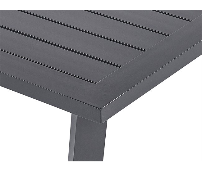 Beliani Conjunto de jardín Aluminio DELIA Gris Oscuro