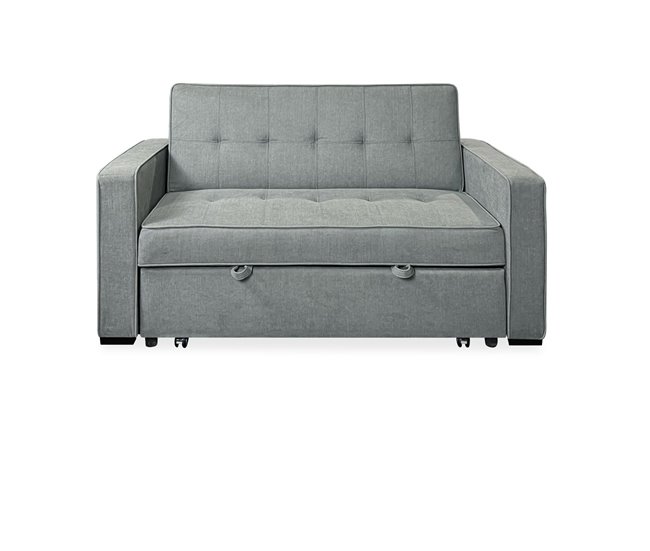 Sofá Cama de 2 Plazas modelo Vienna con Reposabrazos Gris