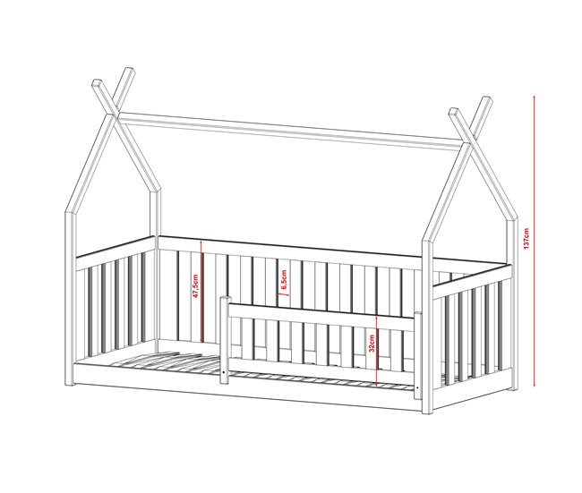 CAMA INFANTIL BODZIO 98x188 Beige