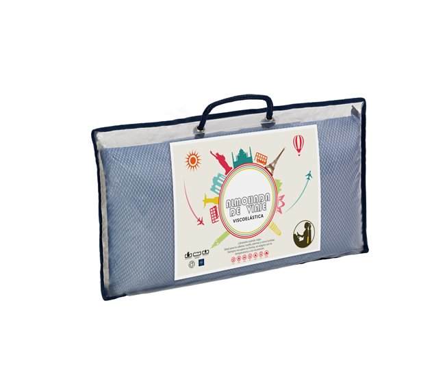 Almohada Mini Viscoelástica Azul