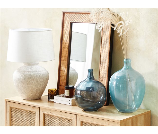 Beliani Jarrón para flores ROTI Azul Claro