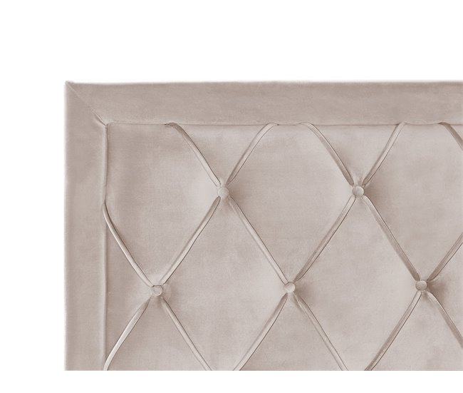 Beliani Cama con cajones Terciopelo LIEVIN 145x217 Beige