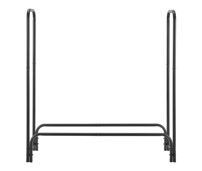 Soporte para leña Kwethluk acero Negro