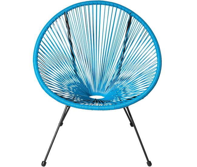 2 sillas de jardín con mesa Azul