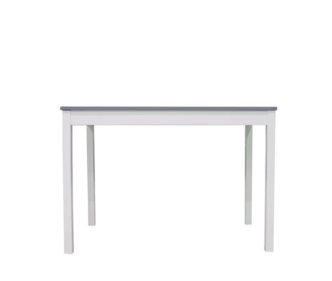 Conjunto de mesa con 4 sillas VERSALLES Blanco/ Gris