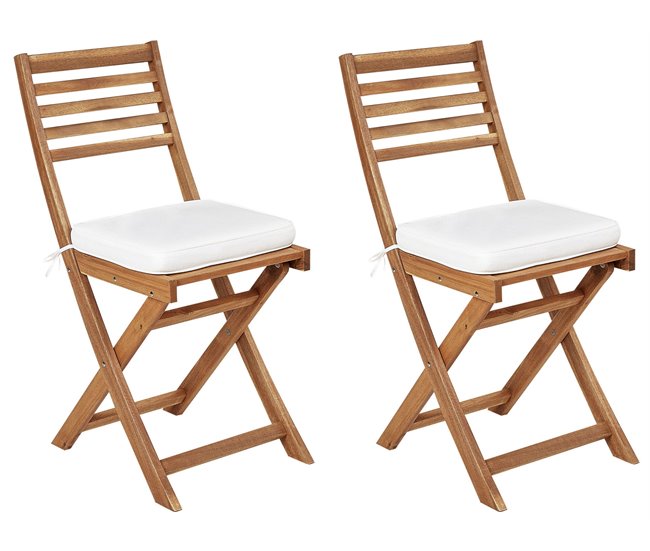 Beliani Cojines de asiento FIJI Blanco/ Beige