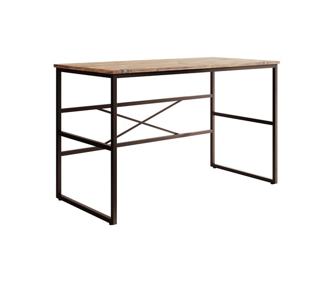 Escritorio Dormitorio Oficina Factory M Muebles Bonitos 120x60 Negro/ Madera