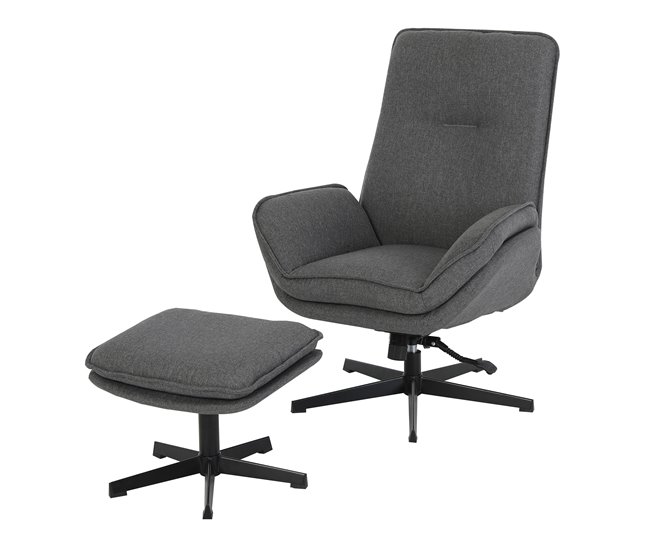 Sillón decorativo rotativo SARA color gris Gris