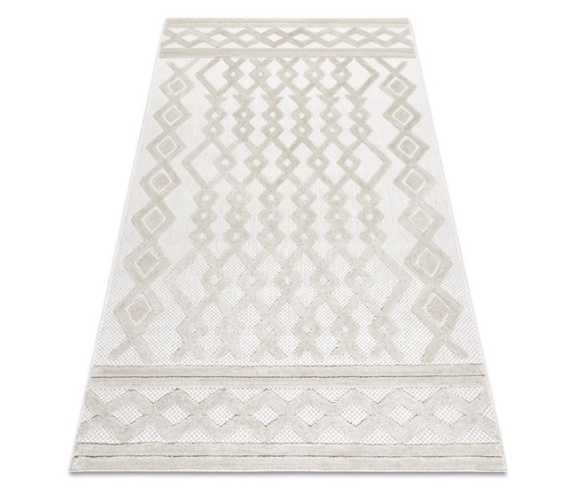 Alfombra SANTO sisal 58389 diamantes, geométrico, zigzag 180x270 Beige