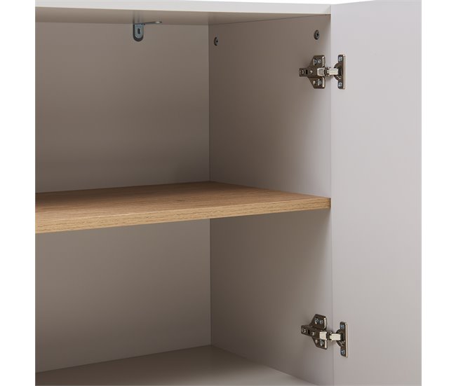 Aparador Starvili con 2 puertas MDF [en.casa] 76 Beige