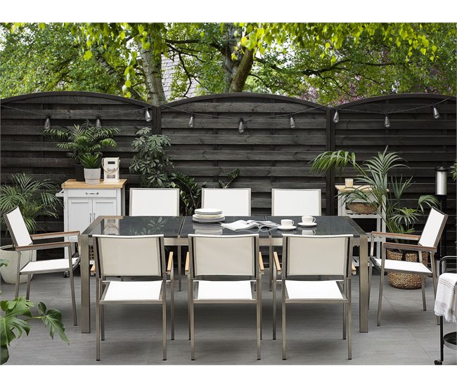 Beliani Conjunto de comedor GROSSETO Gris