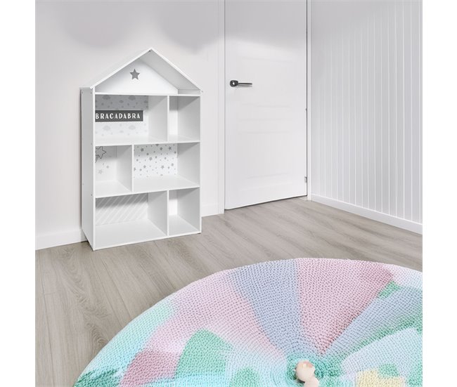 WELL HOME - Mueble infantil de almacenamiento de 2 compartimento Blanco