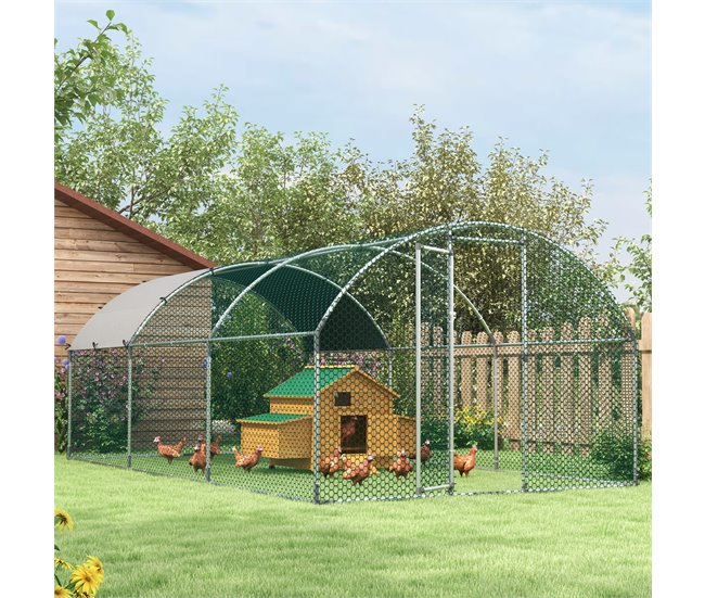 Gallinero de Madera Exterior Madera de abeto PawHut Marron