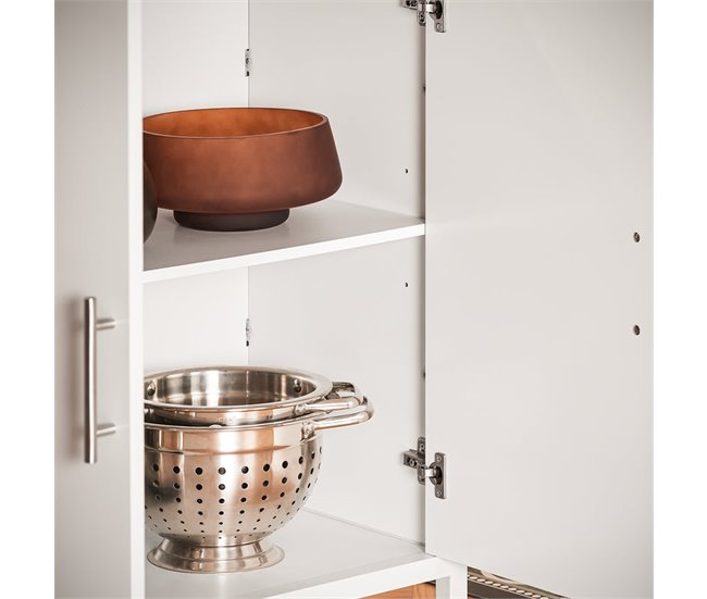 Aparador de Almacenamiento KNL09-WN SoBuy ES Blanco/ Madera