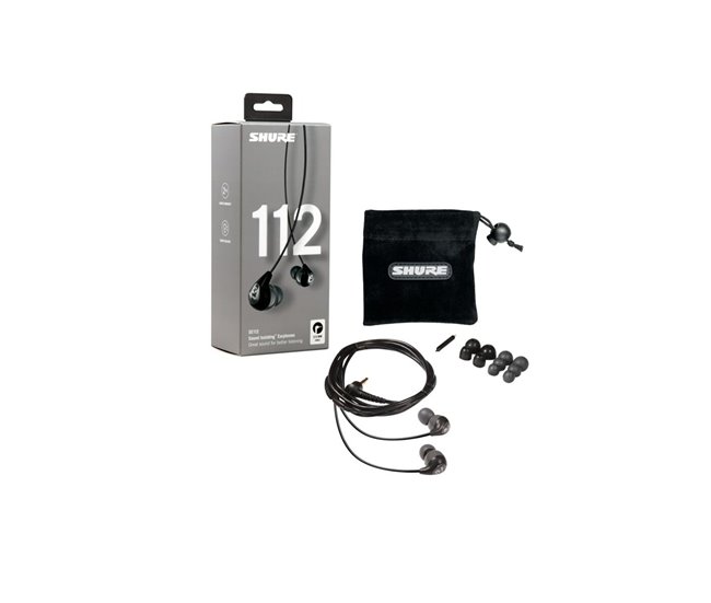 Auriculares con Micrófono SE112-GR Negro