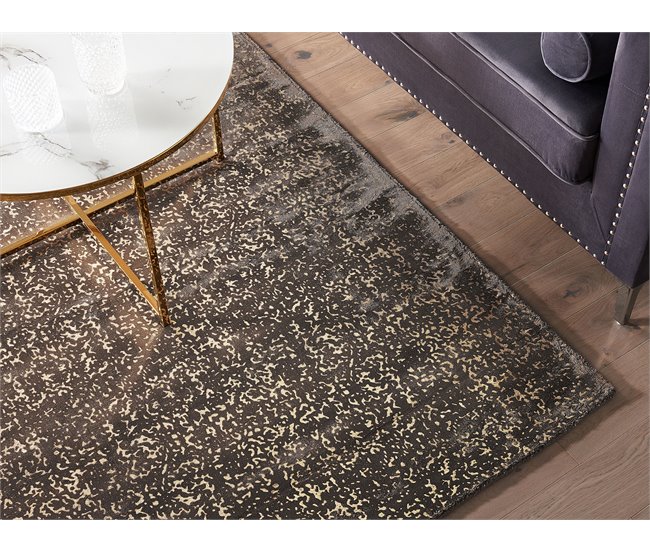 Beliani Alfombra de pelo corto ESEL 140x200 Dorado