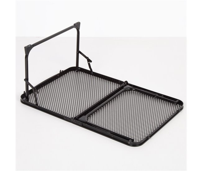 Aktive Mesa plegable camping maletín antivuelco y ultraligera para barbacoa Negro