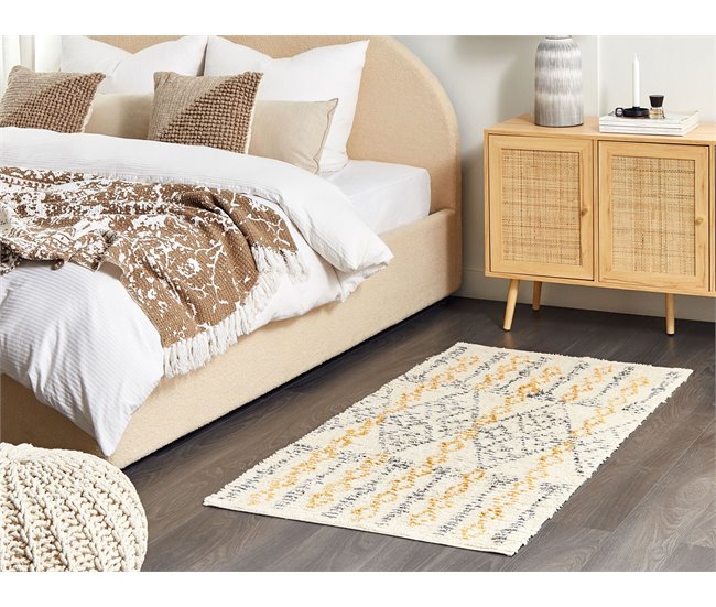 Beliani Alfombra de pelo corto KADAPA 80x150 Beige