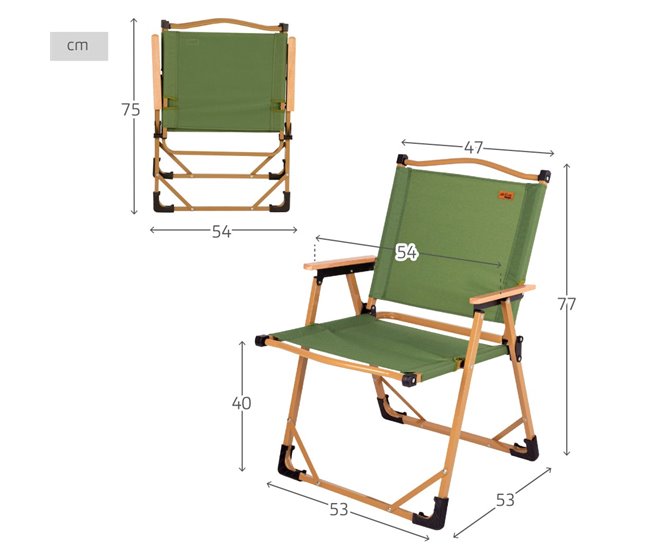 Aktive Silla plegable glamping Verde