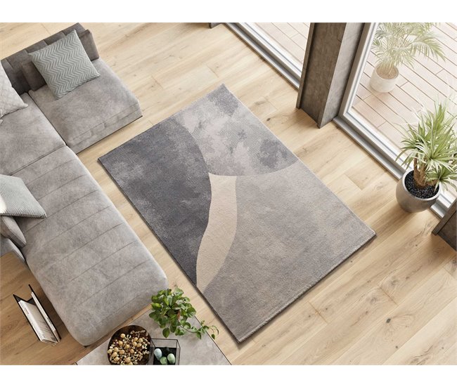 Alfombra con formas orgánicas MONIC - ATTICGO 80x150 Gris