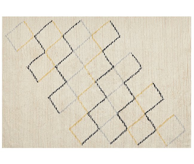 Beliani Alfombra de pelo corto TEZPUR 160x230 Beige
