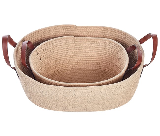 Beliani Estante de baño pequeño GISSAR Beige