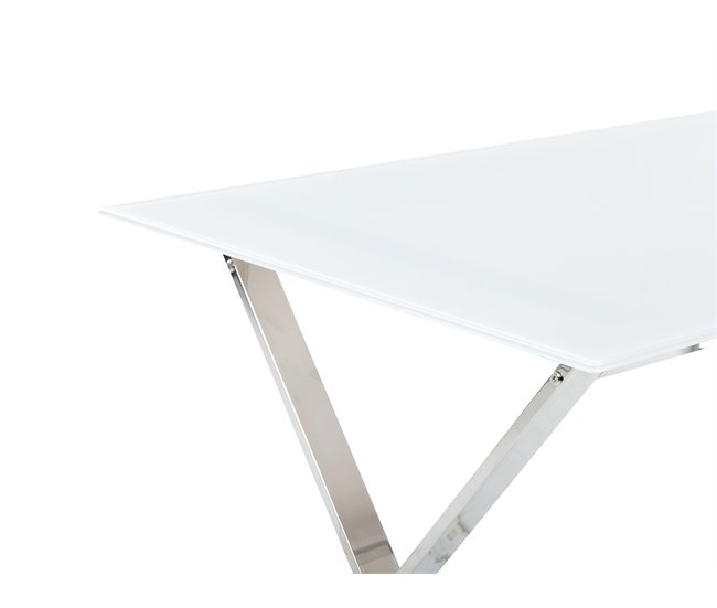 Beliani Mesa de comedor ATTICA Blanco